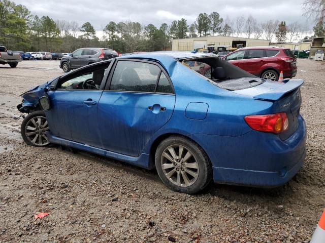 2T1BU4EE8AC475508 - 2010 TOYOTA COROLLA BASE BLUE photo 2