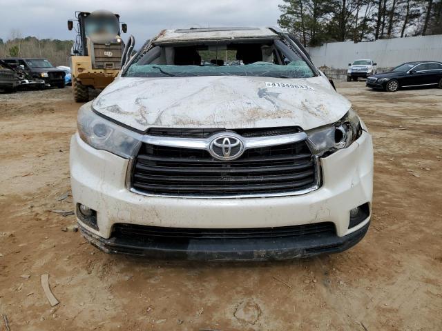 5TDKKRFHXGS159524 - 2016 TOYOTA HIGHLANDER XLE WHITE photo 5