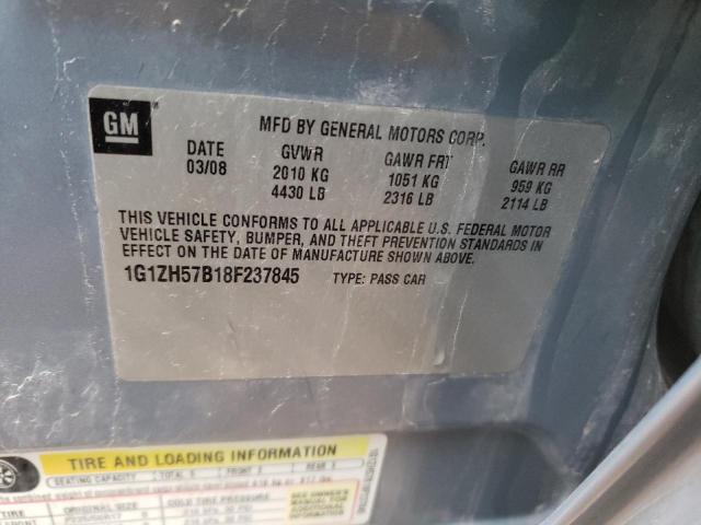 1G1ZH57B18F237845 - 2008 CHEVROLET MALIBU 1LT GRAY photo 13