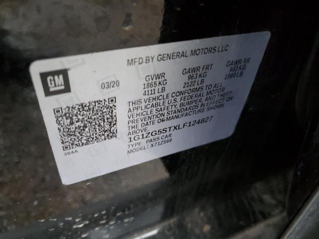 1G1ZG5STXLF124827 - 2020 CHEVROLET MALIBU RS 黑色 照片 12