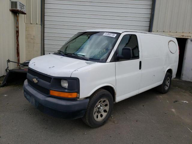 1GCSGAFX7C1109844 - 2012 CHEVROLET EXPRESS G1 WHITE photo 1