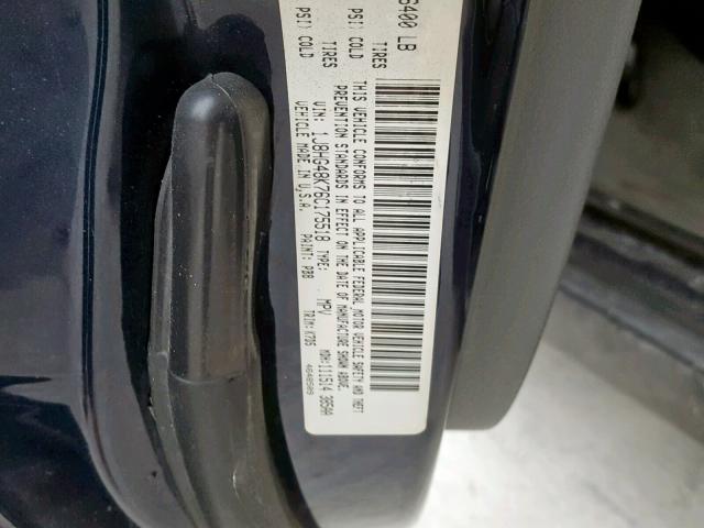 1J8HG48K76C175518 - 2006 JEEP COMMANDER 蓝色 照片 10