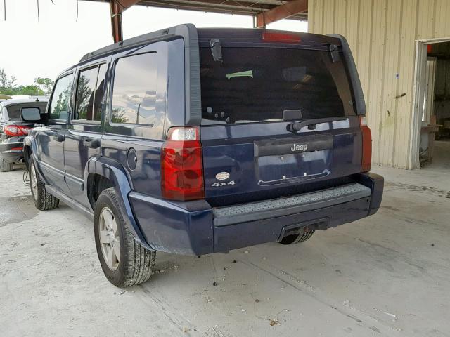 1J8HG48K76C175518 - 2006 JEEP COMMANDER 蓝色 照片 3