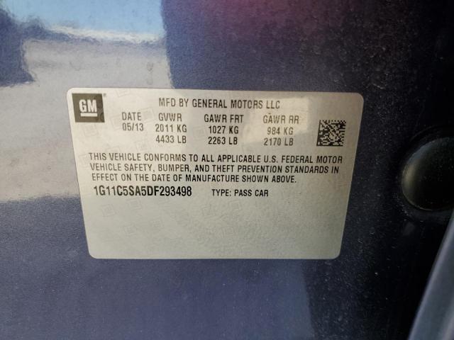 1G11C5SA5DF293498 - 2013 CHEVROLET MALIBU 1LT GRAY photo 12