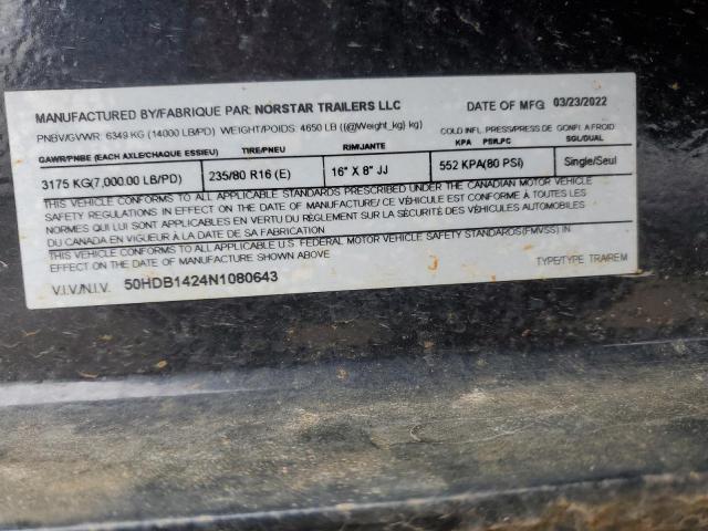 50HDB1424N1080643 - 2022 IRON TRAILER BLACK photo 10