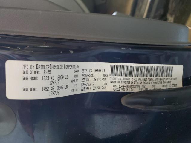 1J4GR48K76C132370 - 2006 JEEP GRAND CHER LAREDO Çift renkli fotoğraf 13