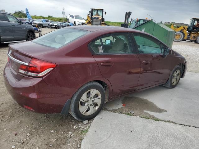 2HGFB2F51DH584088 - 2013 HONDA CIVIC LX MAROON photo 3