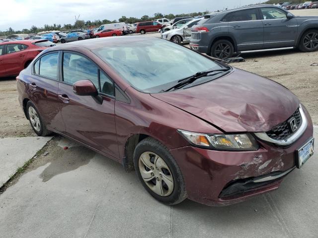 2HGFB2F51DH584088 - 2013 HONDA CIVIC LX MAROON photo 4