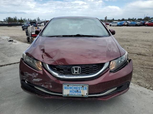 2HGFB2F51DH584088 - 2013 HONDA CIVIC LX MAROON photo 5