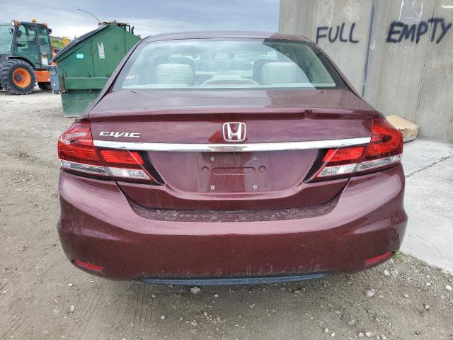 2HGFB2F51DH584088 - 2013 HONDA CIVIC LX MAROON photo 6