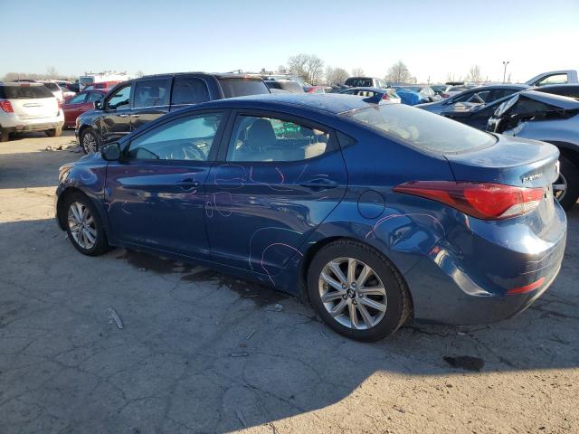 KMHDH4AEXEU115650 - 2014 HYUNDAI ELANTRA SE BLUE photo 2