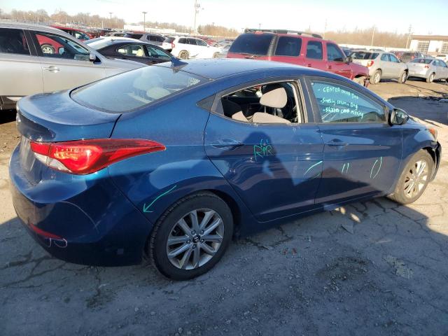 KMHDH4AEXEU115650 - 2014 HYUNDAI ELANTRA SE BLUE photo 3