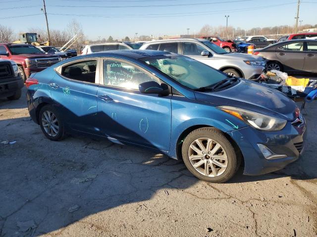 KMHDH4AEXEU115650 - 2014 HYUNDAI ELANTRA SE BLUE photo 4