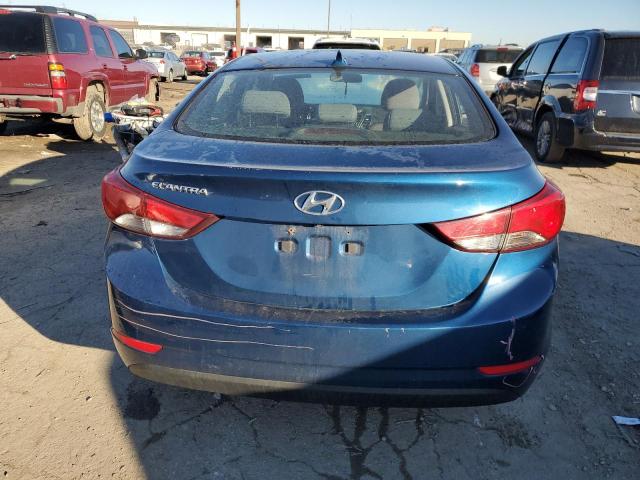 KMHDH4AEXEU115650 - 2014 HYUNDAI ELANTRA SE BLUE photo 6