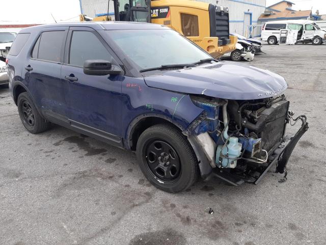 1FM5K8AT0EGB38557 - 2014 FORD EXPLORER POLICE INTERCEPTOR BLUE photo 4
