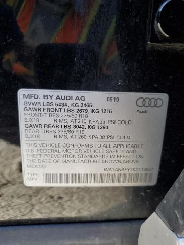 WA1ANAFY7K2118637 - 2019 AUDI Q5 PREMIUM BLACK photo 13