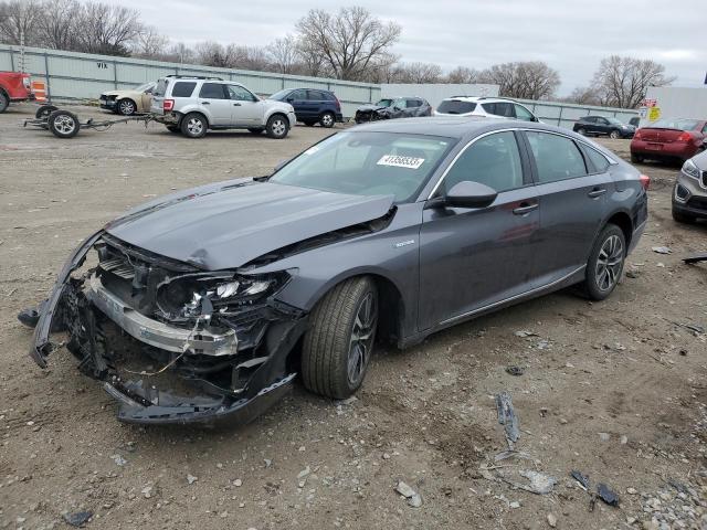 1HGCV3F49LA008799 - 2020 HONDA ACCORD HYBRID EX GRAY photo 1