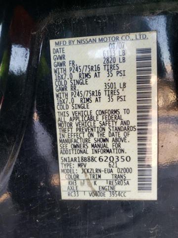 5N1AR18B88C620350 - 2008 NISSAN PATHFINDER S 黑色 照片 13