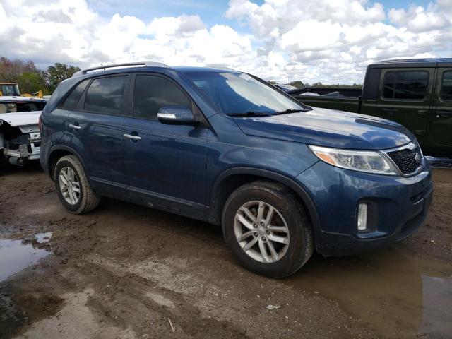 5XYKT3A63EG534583 - 2014 KIA SORENTO LX TEAL photo 4