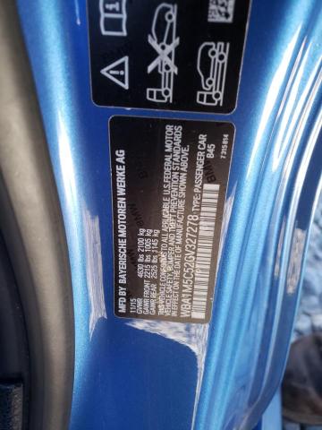 WBA1M5C52GV327278 - 2016 BMW M235XI BLUE photo 12