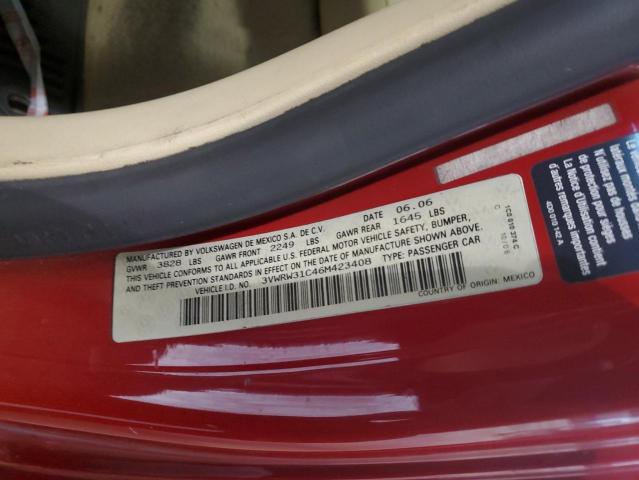 3VWRW31C46M423408 - 2006 VOLKSWAGEN NEW BEETLE Rot Foto 13