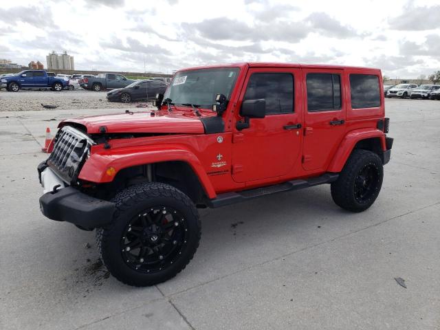 1C4BJWEG7FL619717 - 2015 JEEP WRANGLER U SAHARA RED photo 1