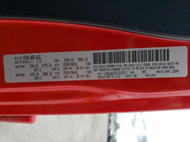 1C4BJWEG7FL619717 - 2015 JEEP WRANGLER U SAHARA RED photo 13