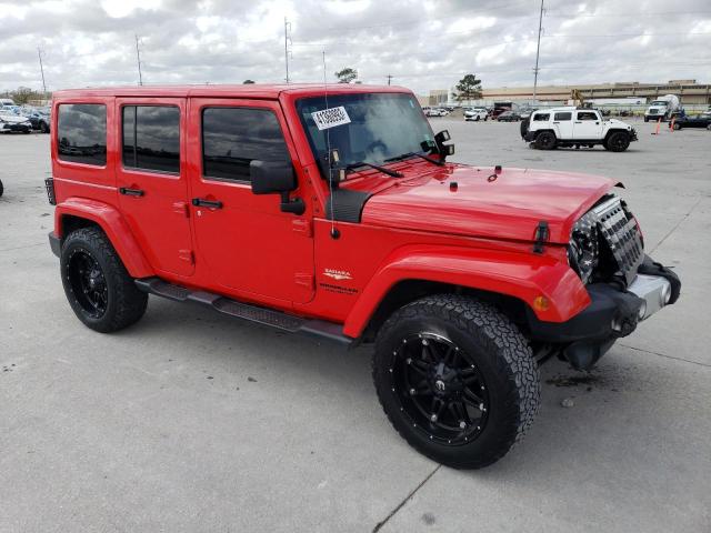 1C4BJWEG7FL619717 - 2015 JEEP WRANGLER U SAHARA RED photo 4