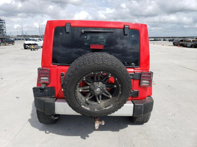 1C4BJWEG7FL619717 - 2015 JEEP WRANGLER U SAHARA RED photo 6