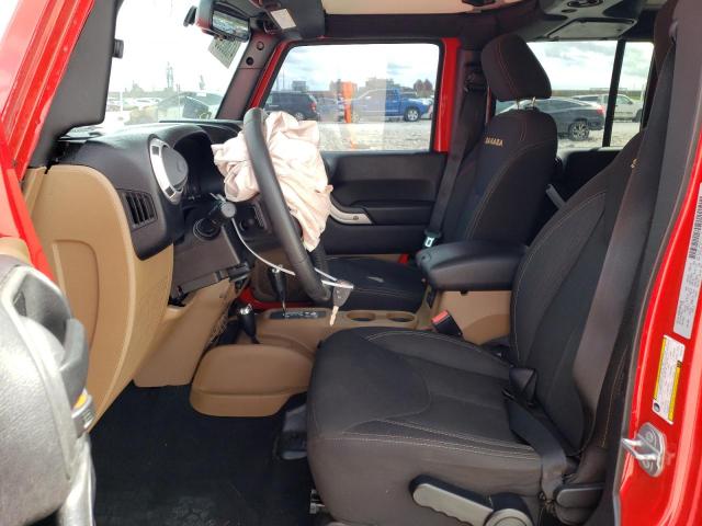 1C4BJWEG7FL619717 - 2015 JEEP WRANGLER U SAHARA RED photo 7