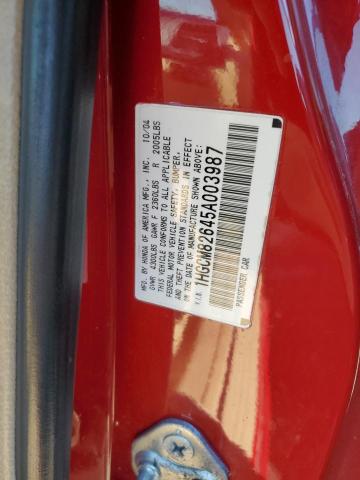 1HGCM82645A003987 - 2005 HONDA ACCORD EX BURGUNDY photo 12