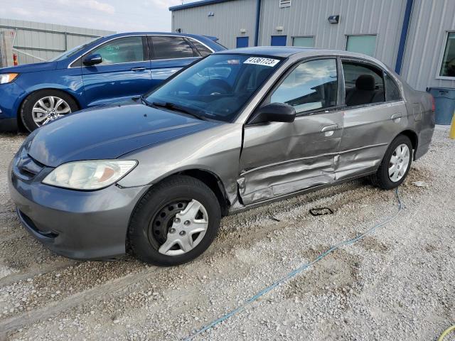 2HGES16345H623181 - 2005 HONDA CIVIC DX VP GRAY photo 1