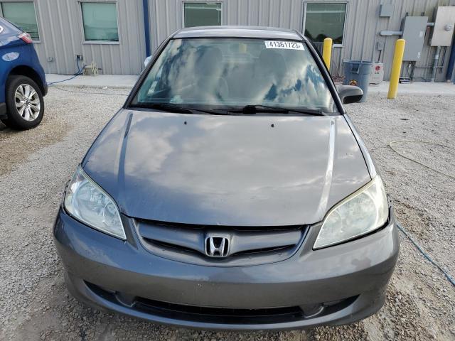 2HGES16345H623181 - 2005 HONDA CIVIC DX VP GRAY photo 5