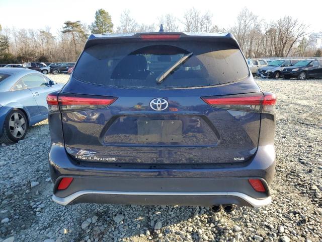 5TDLZRAHXMS039239 - 2021 TOYOTA HIGHLANDER XSE BLUE photo 6