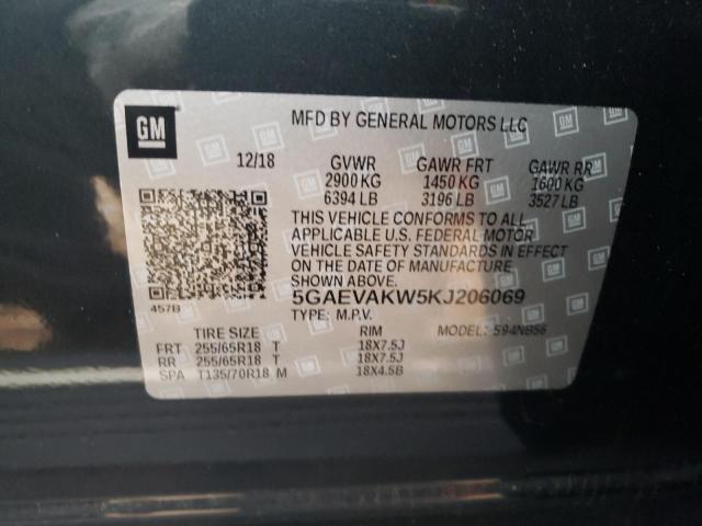 5GAEVAKW5KJ206069 - 2019 BUICK ENCLAVE ESSENCE 灰色 照片 12