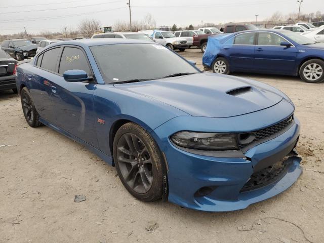 2C3CDXGJ6LH229084 - 2020 DODGE CHARGER SCAT PACK BLUE photo 4