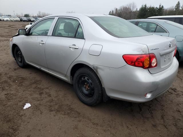 2T1BU40E19C154865 - 2009 TOYOTA COROLLA BASE SILVER photo 2