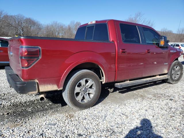 1FTFW1CT0EFA59607 - 2014 FORD F150 SUPERCREW RED photo 3