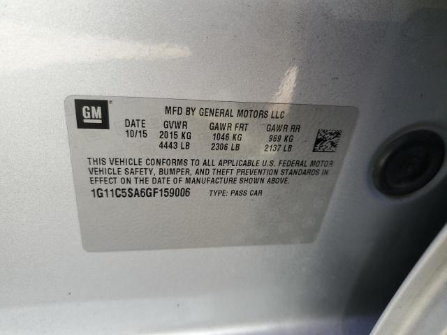 1G11C5SA6GF159006 - 2016 CHEVROLET MALIBU LIM LT Күміс фото 12