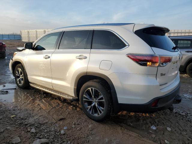 5TDKKRFH5GS135812 - 2016 TOYOTA HIGHLANDER XLE WHITE photo 2