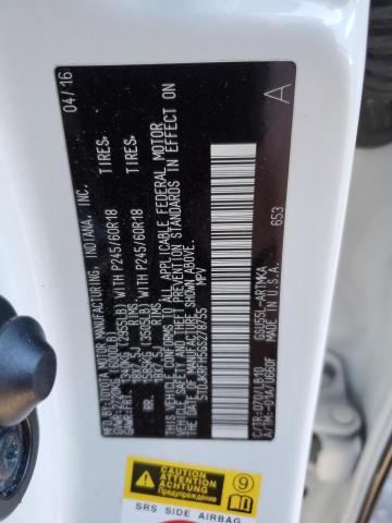 5TDJKRFH5GS278755 - 2016 TOYOTA HIGHLANDER XLE WHITE photo 13