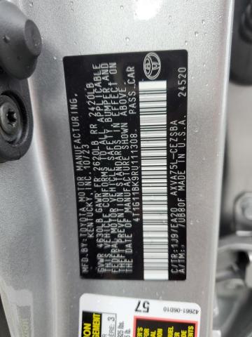 4T1G11BK9RU111308 - 2024 TOYOTA CAMRY SE NIGHT SHADE SILVER photo 12