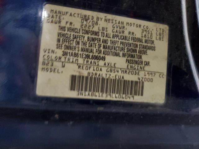 3N1AB61E39L606049 - 2009 NISSAN SENTRA 2.0 BLUE photo 12