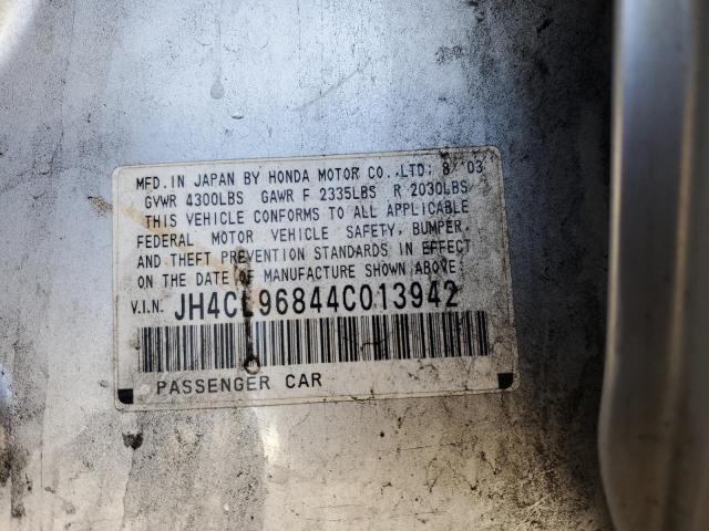 JH4CL96844C013942 - 2004 ACURA TSX SILVER photo 12