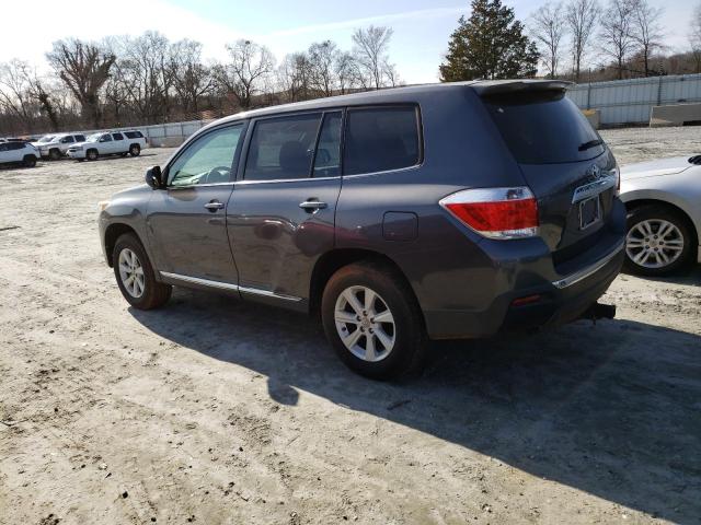 5TDZA3EH1CS023907 - 2012 TOYOTA HIGHLANDER BASE GRAY photo 2