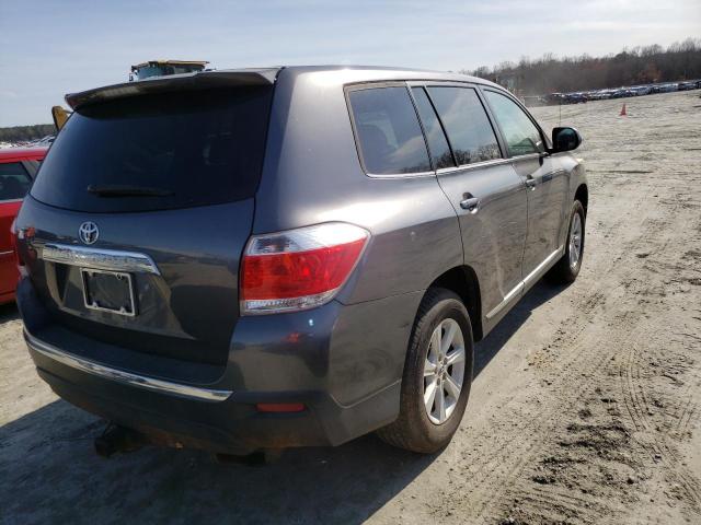 5TDZA3EH1CS023907 - 2012 TOYOTA HIGHLANDER BASE GRAY photo 3