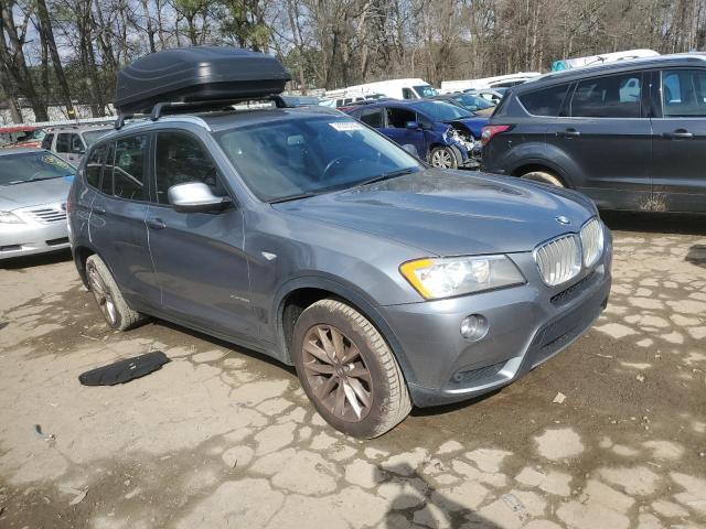 5UXWX9C52E0D31592 - 2014 BMW X3 XDRIVE28I GRAY photo 4