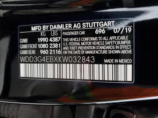 WDD3G4EBXKW032843 - 2019 MERCEDES-BENZ A 220 BLACK photo 13