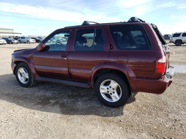 JNRDR09Y02W256381 - 2002 INFINITI QX4 BURGUNDY photo 2