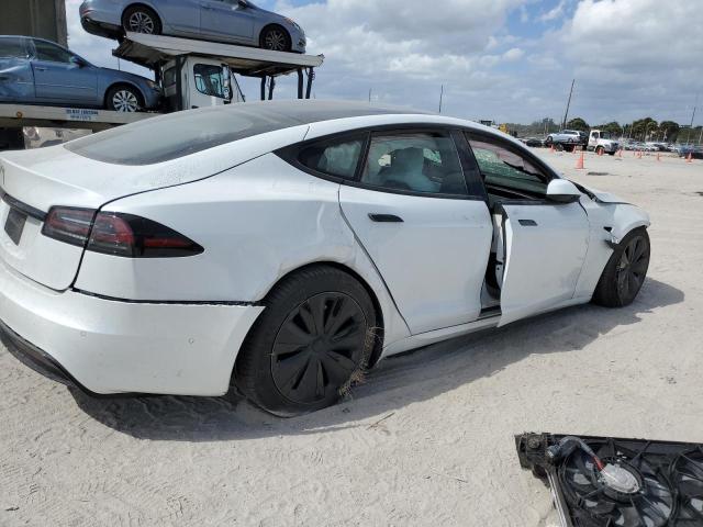 5YJSA1E57NF475041 - 2022 TESLA MODEL S Սպիտակ լուսանկար 3